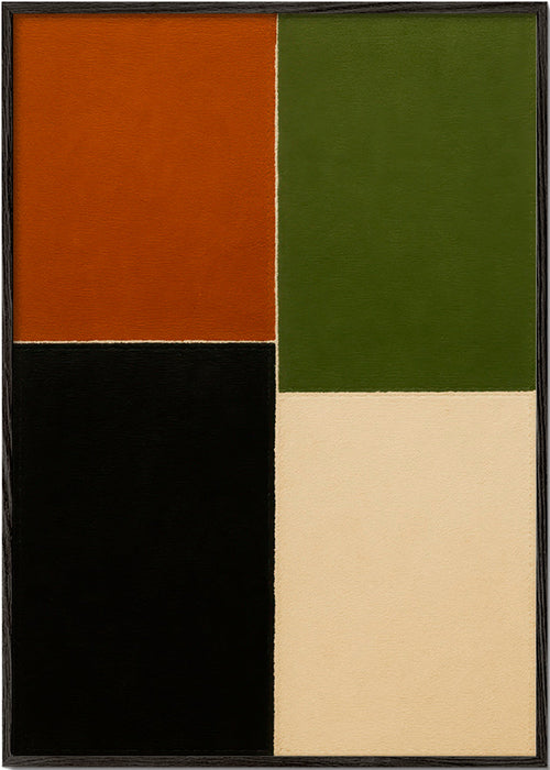 Obraz geometryczny bloki ziemi – Black Frame