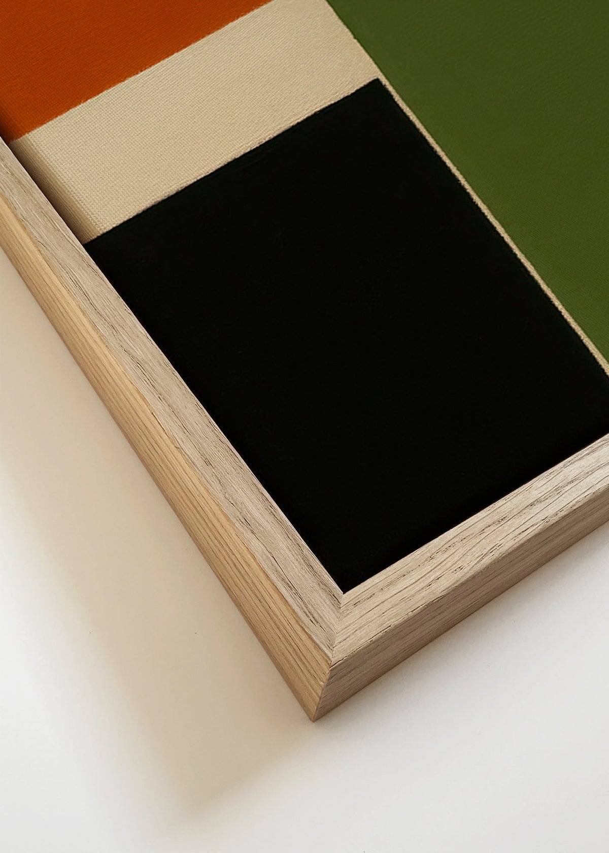Plakat geometryczny z pionowymi blokami kolorów – Canvas detail