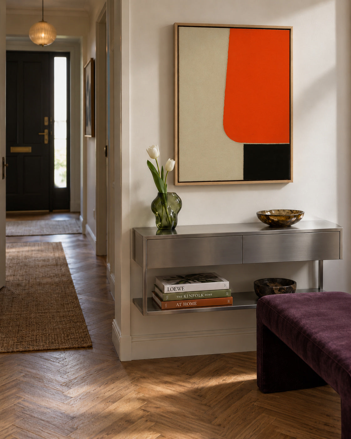 Solar Edge I - Framed canvas in an interior