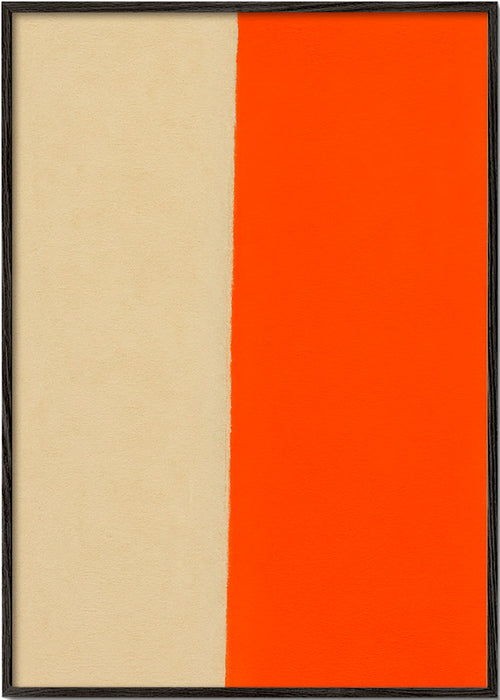 Plakat minimalistyczny z pionowym pomarańczowym pasem – Black Frame