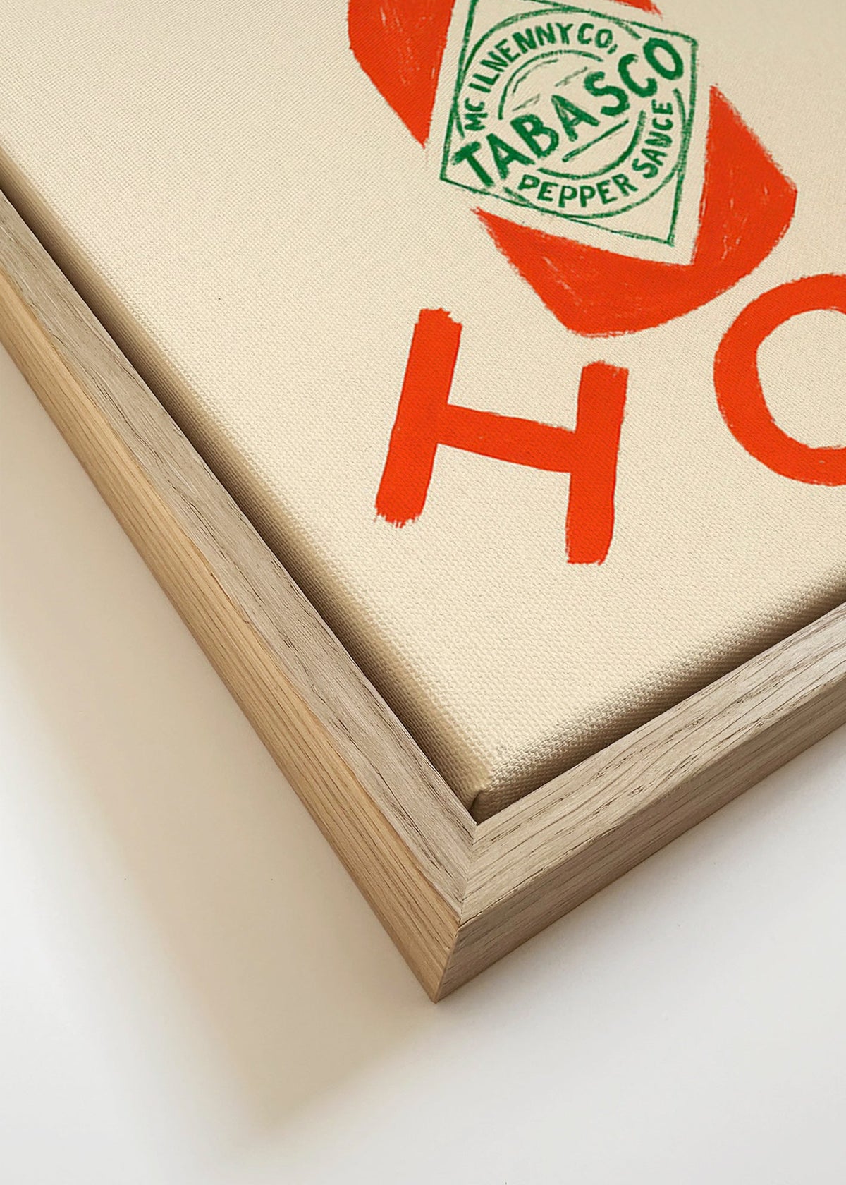 Sztuka do kuchni Stay Hot ilustrowana butelka – Canvas detail