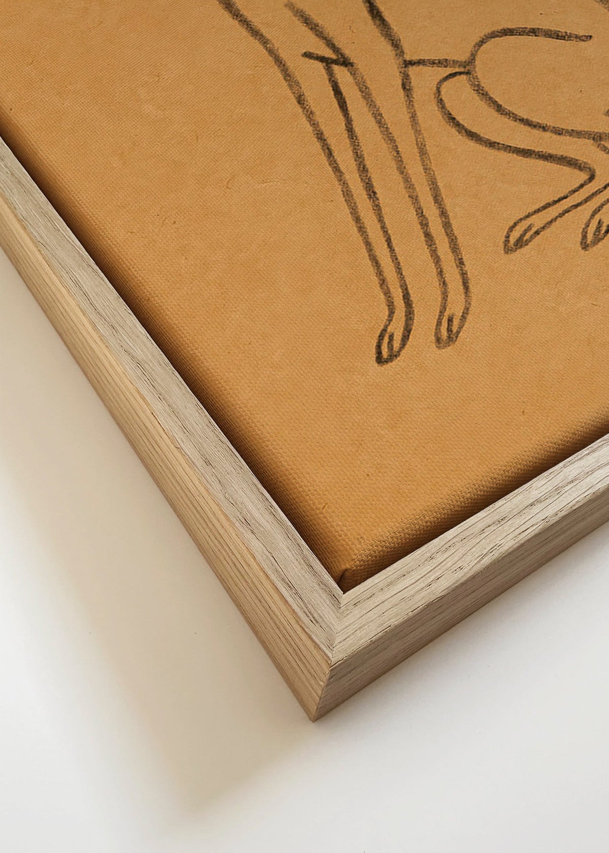 Sylwetka charta rysunek liniowy – Canvas detail