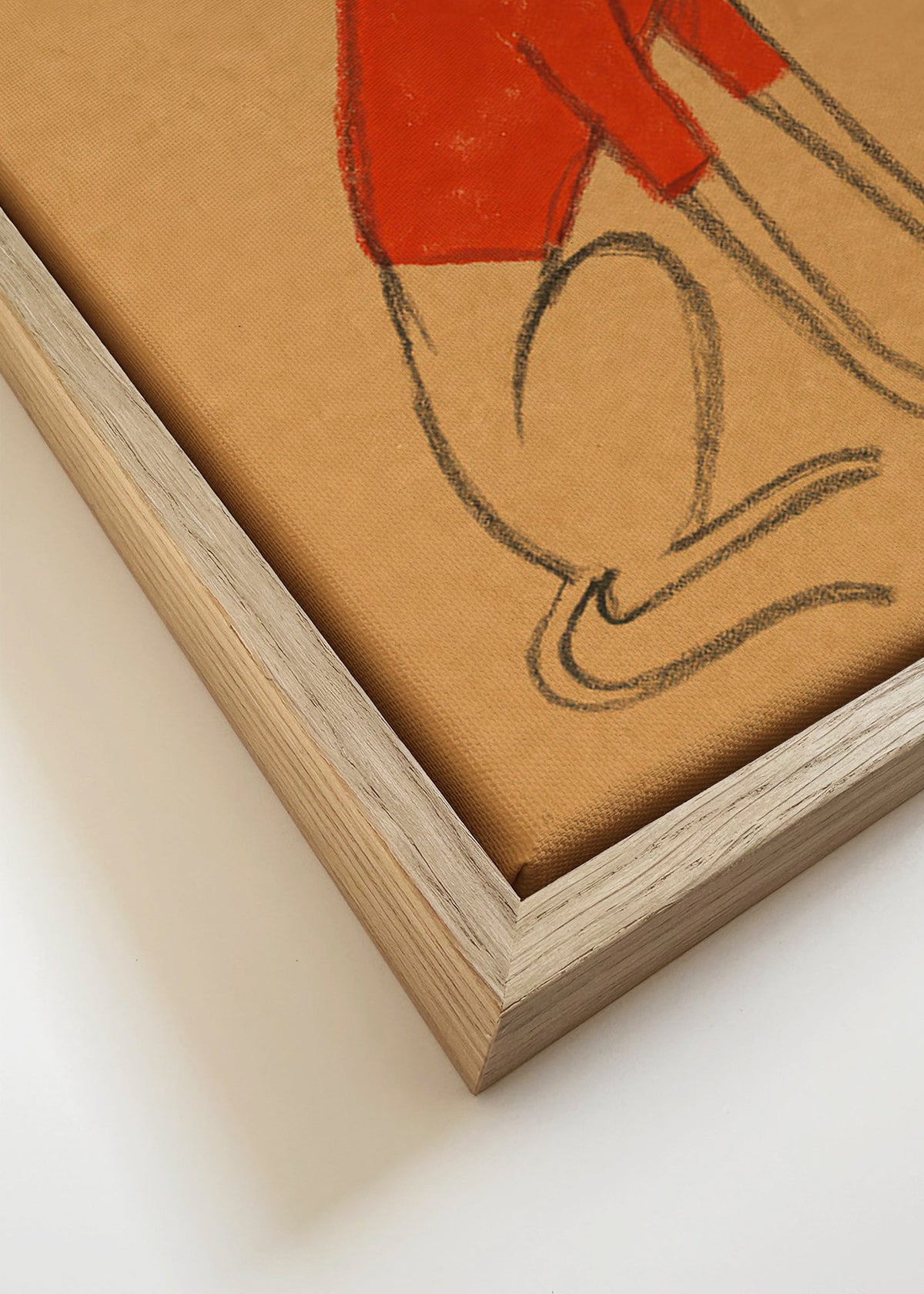 Ilustracja charta w czerwonym swetrze – Canvas detail