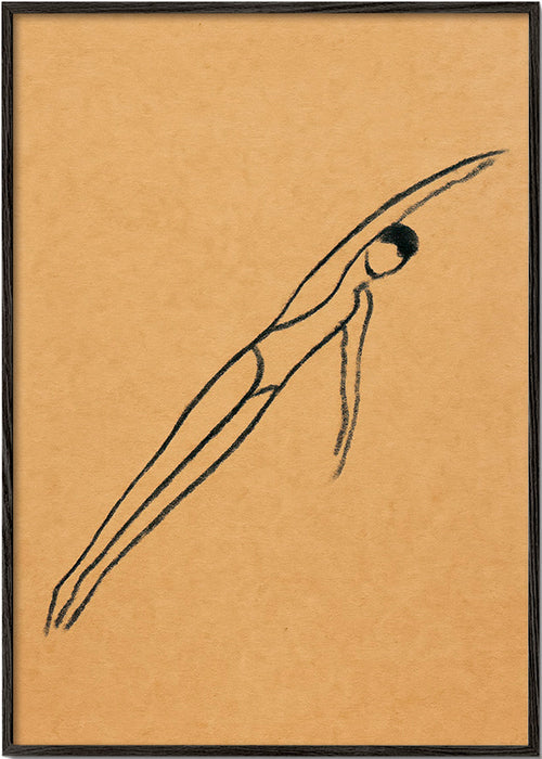 Ilustracja postaci w zawieszeniu – Black Frame