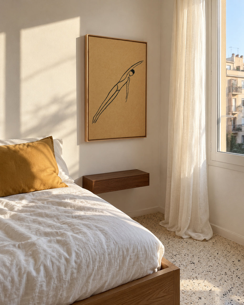Mid-Air Suspension - Framed canvas in an interior