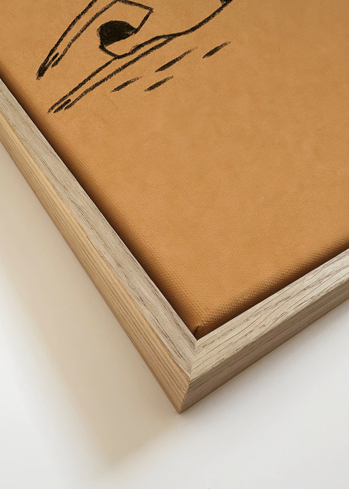 Ilustracja pływaczki w rysunku liniowym – Canvas detail