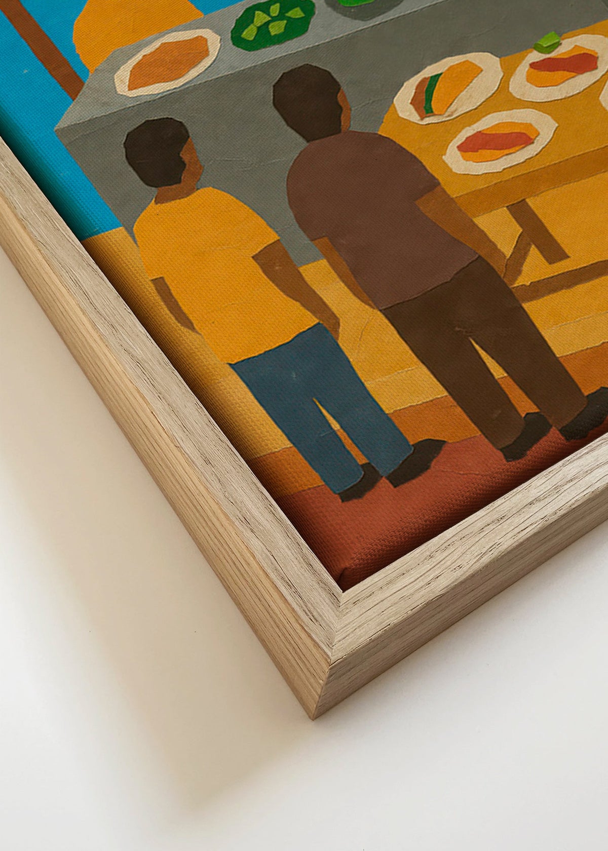 Sztuka do kuchni: ilustrowany stragan z tacos – Canvas detail