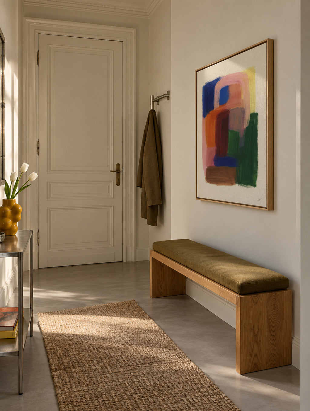 Abstract Portrait - Framed canvas in an interior