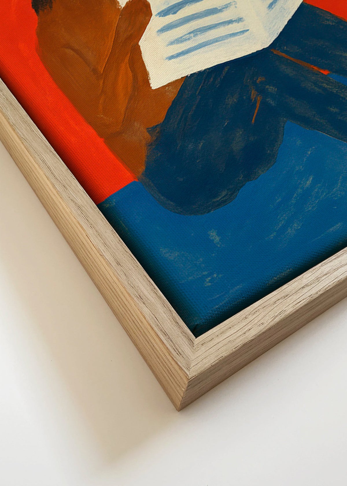 Obraz konia czytającego gazetę – Canvas detail