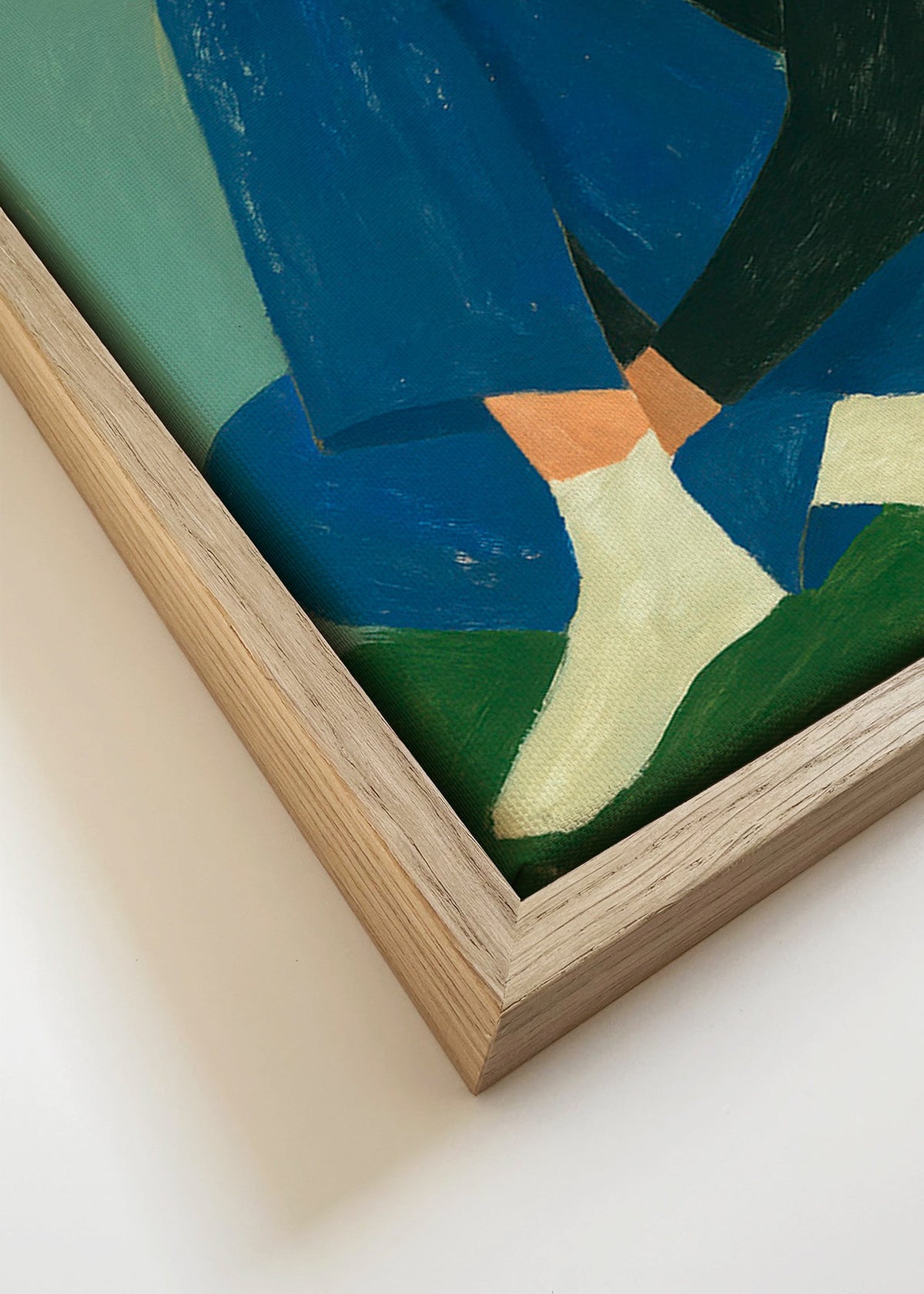 Ilustracja siedzącej postaci w stylu minimalistycznym – Canvas detail