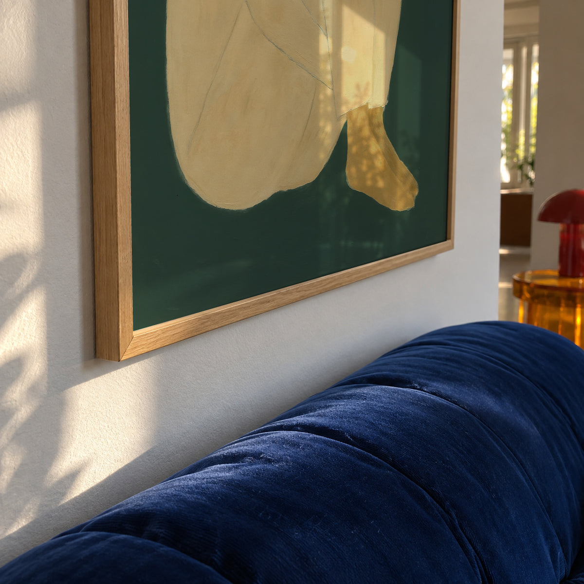 Golden Contemplation - Framed poster detail