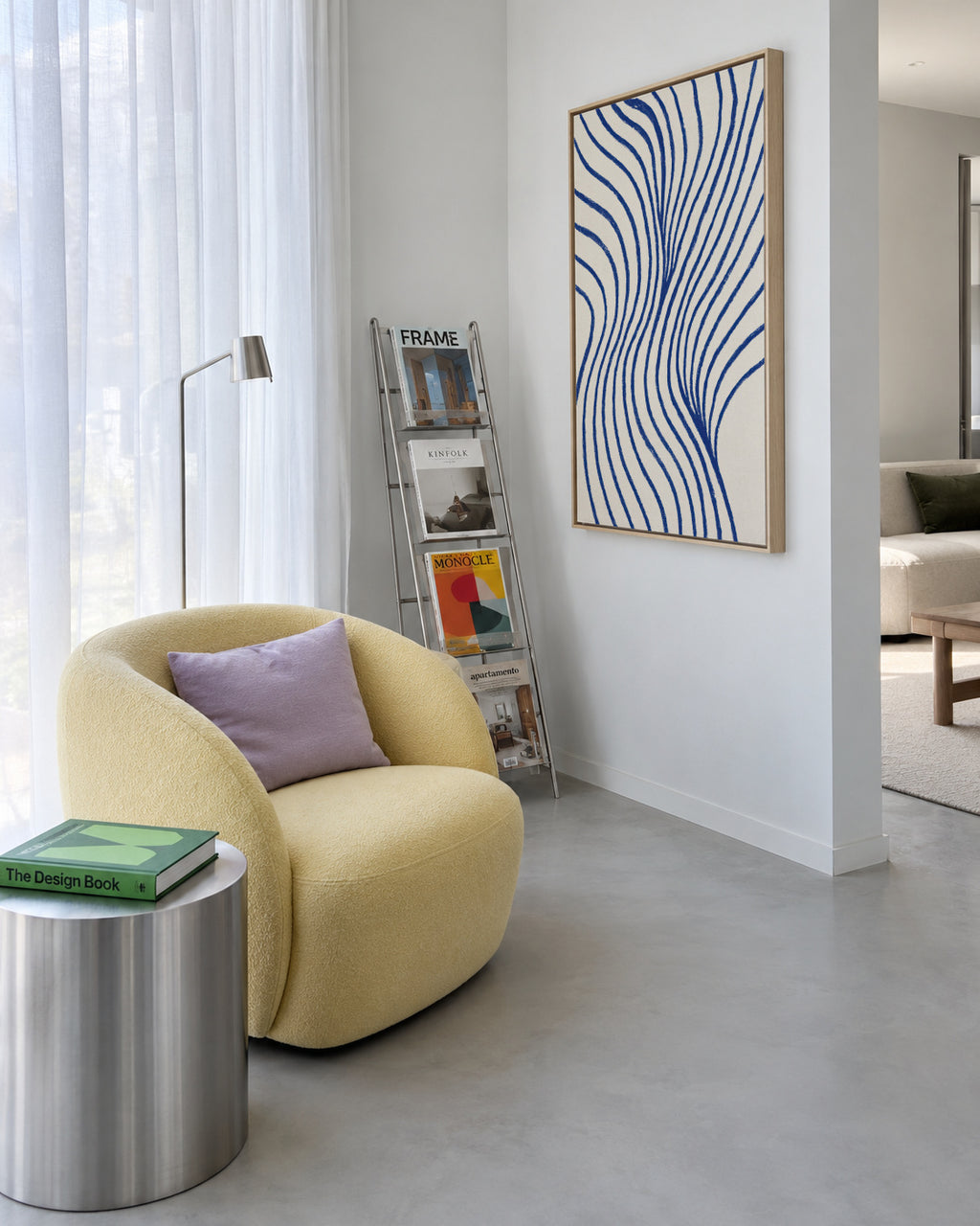 Optical Waves - Framed canvas in an interior