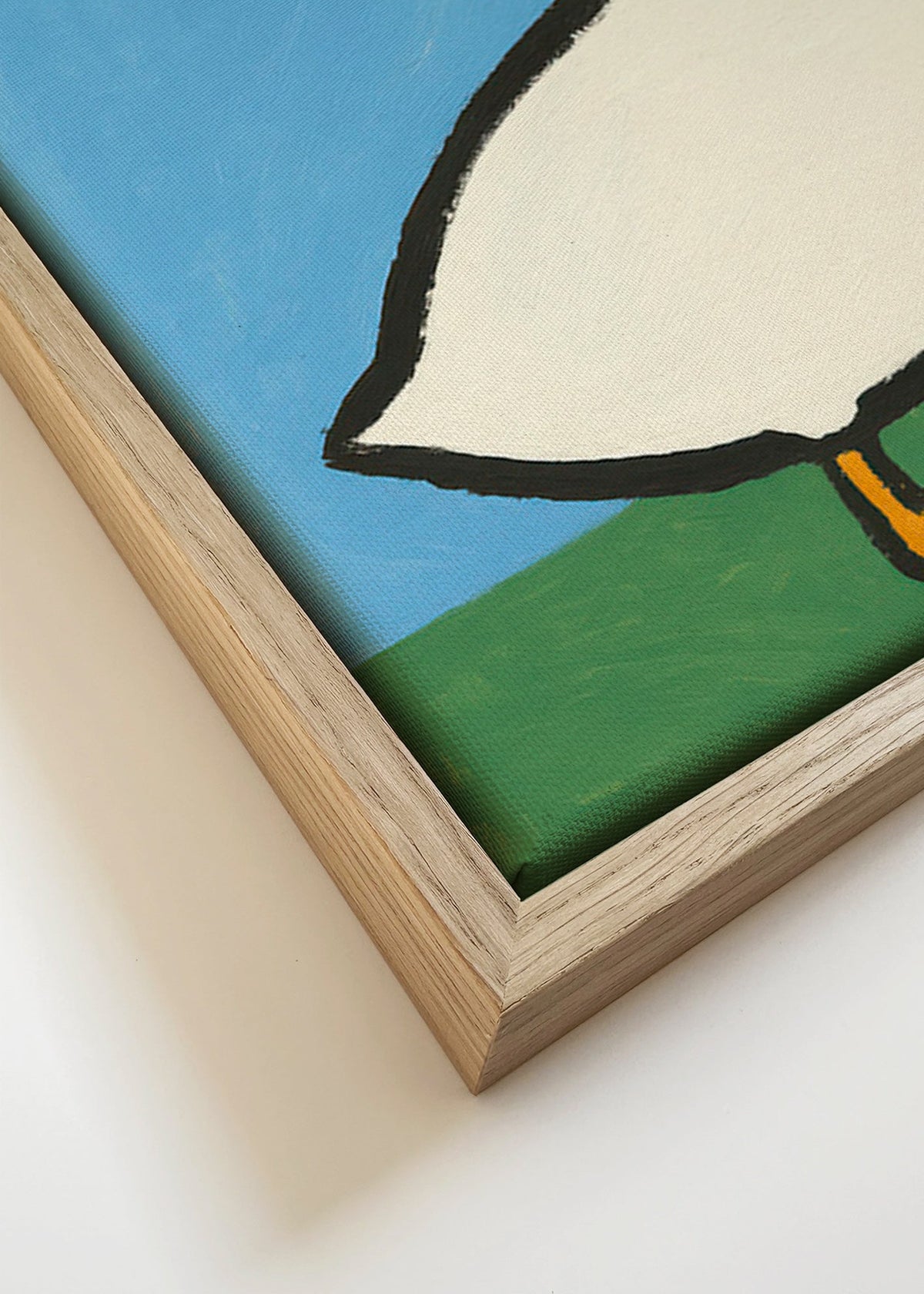 Ilustracja gęsi – Canvas detail