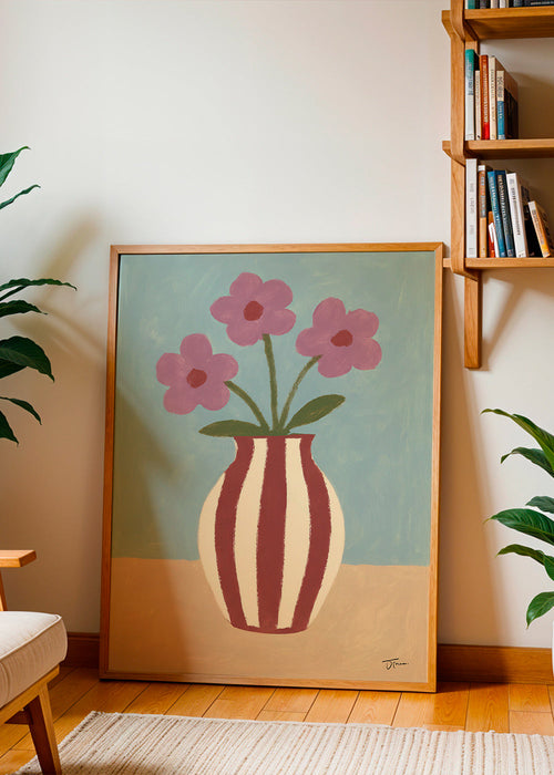 Plakat botaniczny z wazonem i kwiatami – Product1