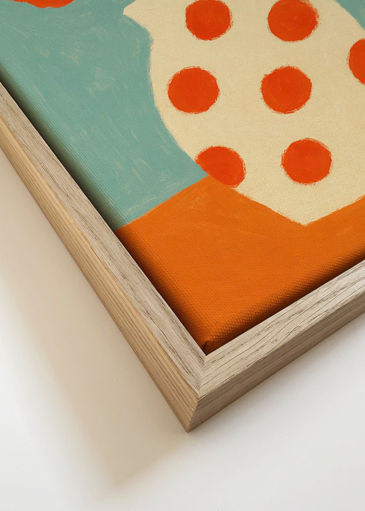 Plakat botaniczny z wazonem w kropki – Canvas detail