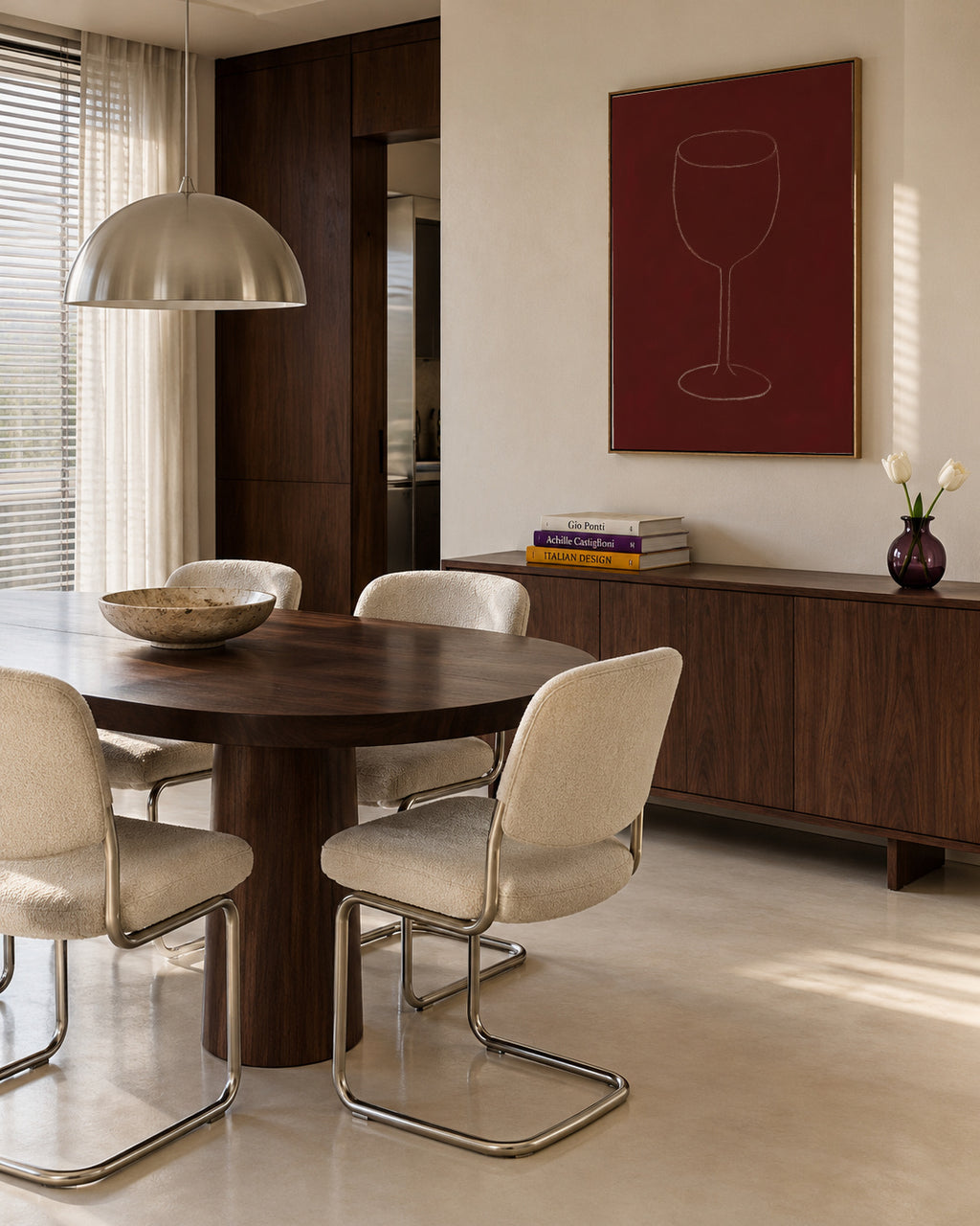 Wine Silhouette - Framed canvas in an interior