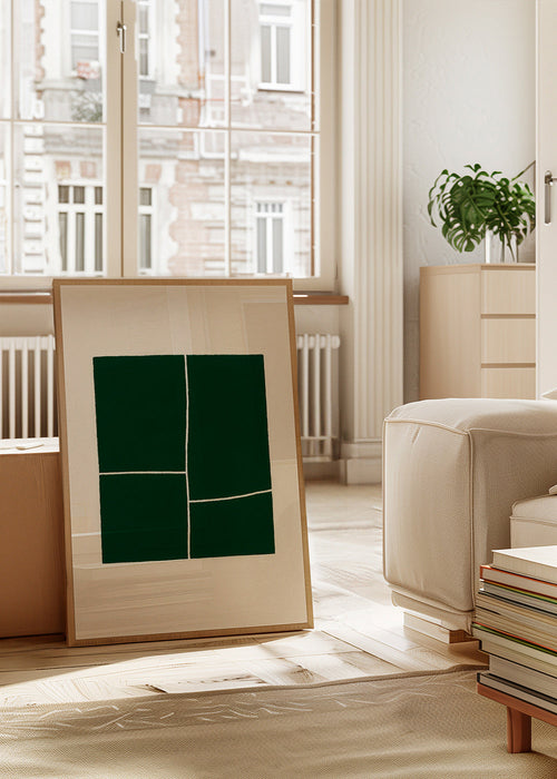 Obraz abstrakcyjny z zielonymi polami – Product1