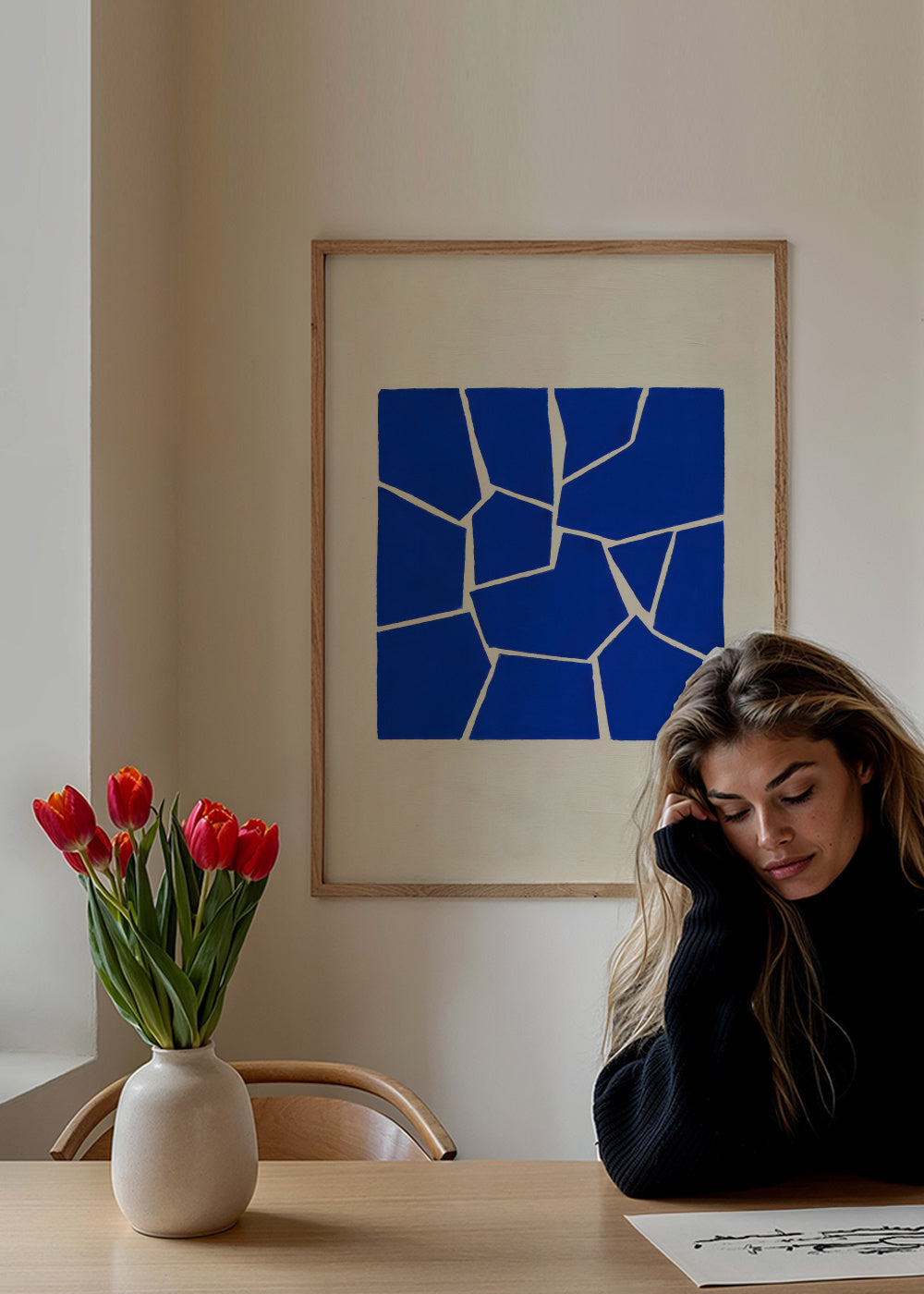 Cobat Fractures III - Framed poster in an interior