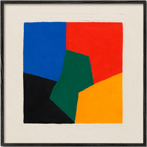 Plakat geometryczny kolorowe bloki – Black Frame