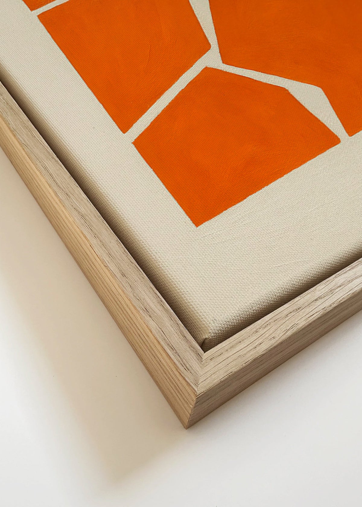 Plakat geometryczny fragmenty terracotta – Canvas detail