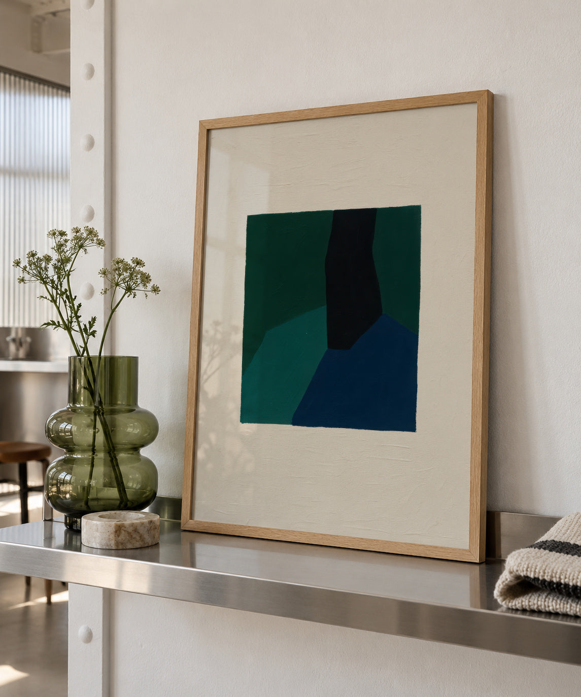 Emerald Depths - Framed poster in an interior
