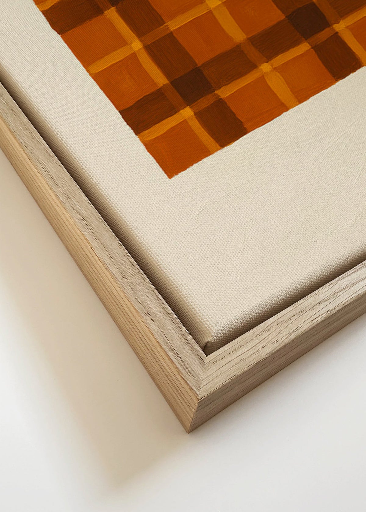 Geometryczny oker panel centralny – Canvas detail