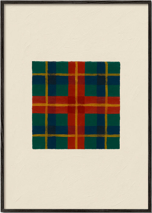 Plakat geometryczny w motyw tartan – Black Frame