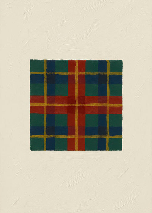 Plakat geometryczny w motyw tartan