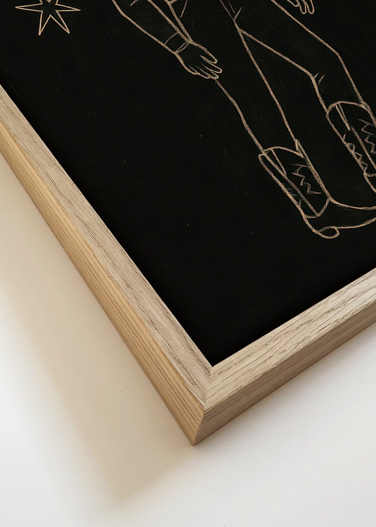 Ilustracja kowboj linia złota – Canvas detail