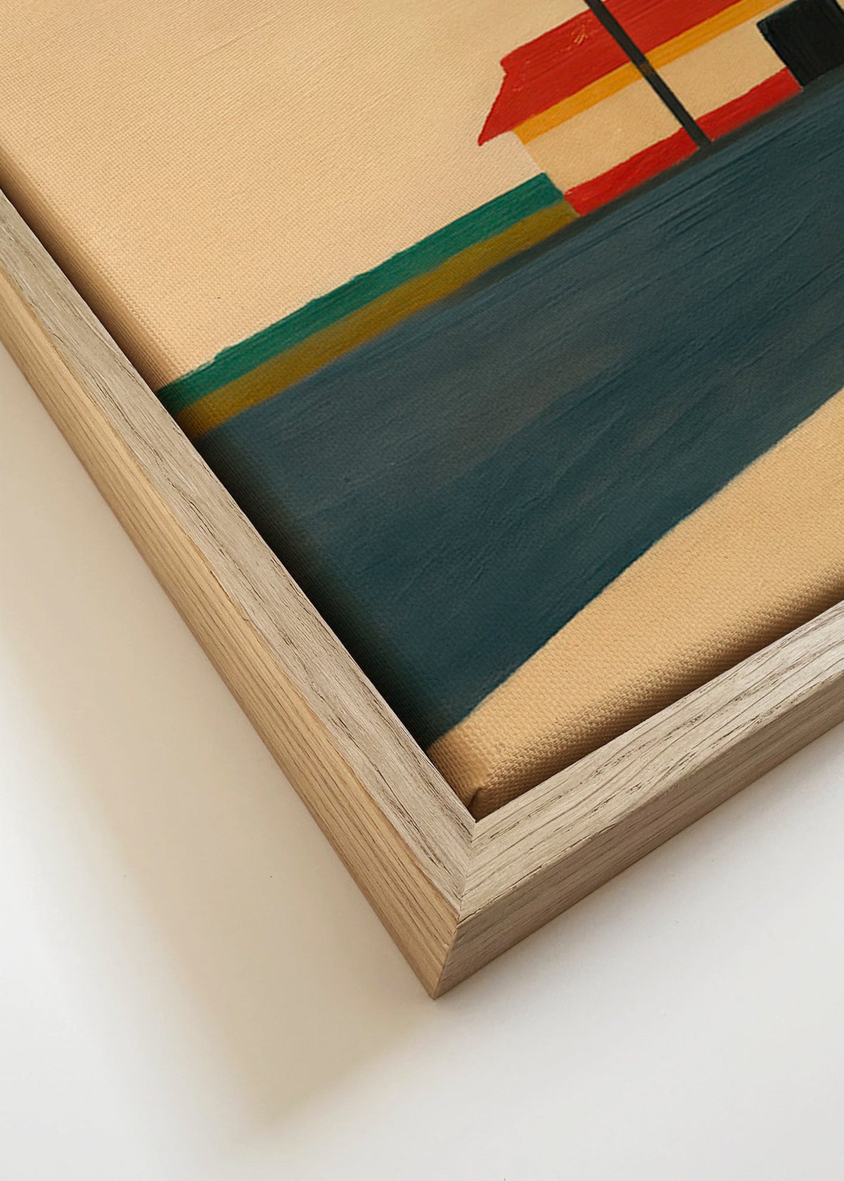 Sztuka do kuchni minimalistyczna z restauracją i złotym łukiem – Canvas detail