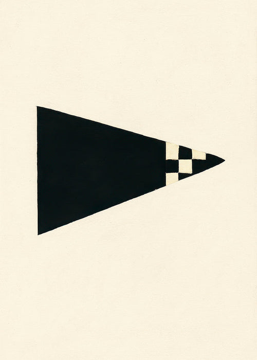 Minimalistyczny obraz z geometryczną flagą