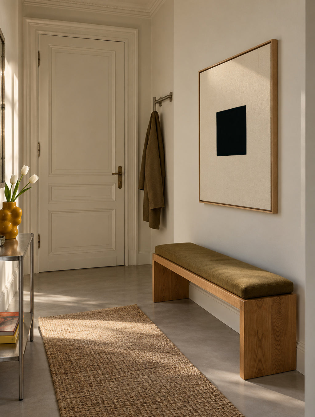 Black Void - Framed canvas in an interior