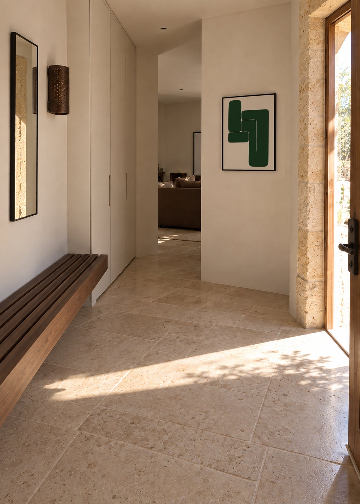L-Shape Balance IV - Framed poster in an interior
