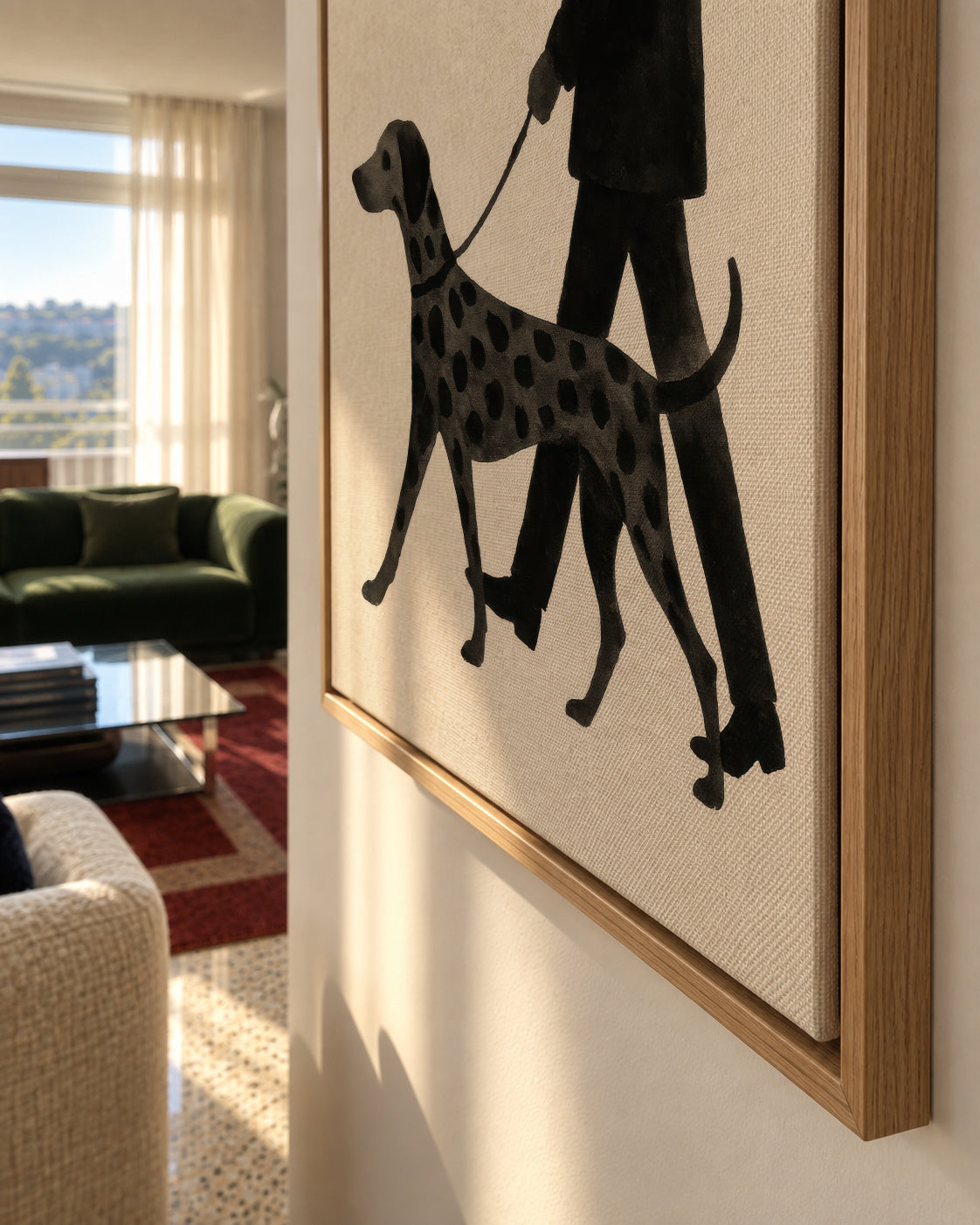 Spotted Walk - Framed canvas detail