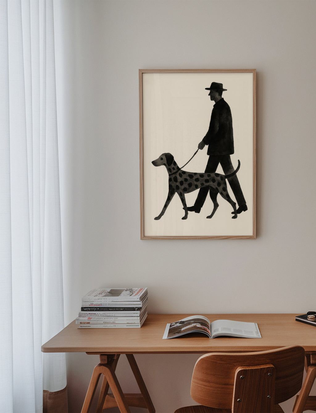 Spotted Walk - Framed poster in an interior