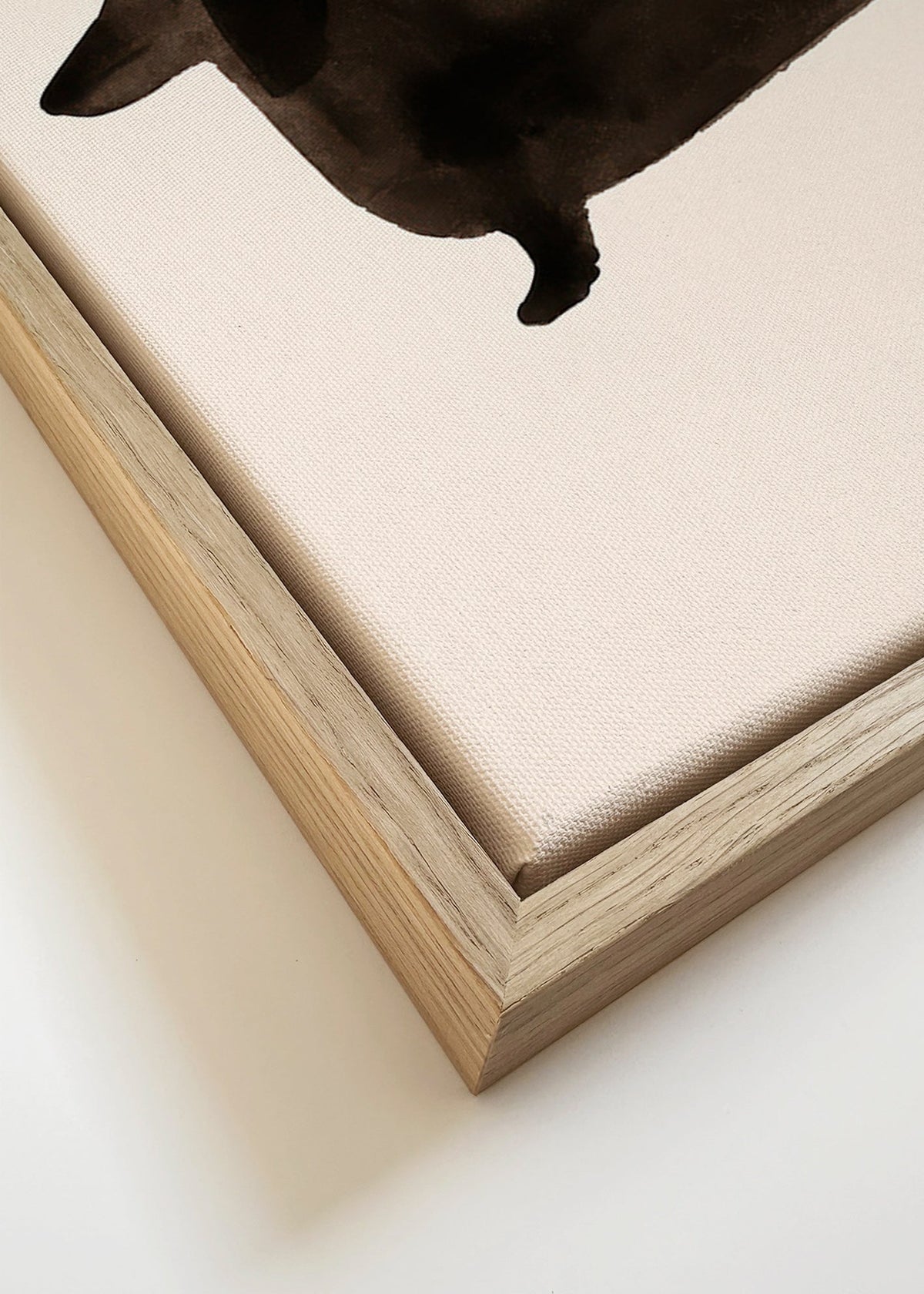 Plakat jamnik sylwetka minimalistyczna – Canvas detail