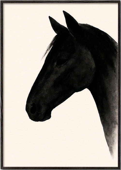 Dzieło profil czarnego konia – Black Frame