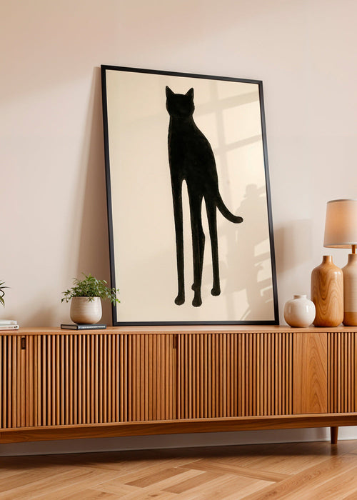 Plakat z wydłużoną sylwetką kota – Product1