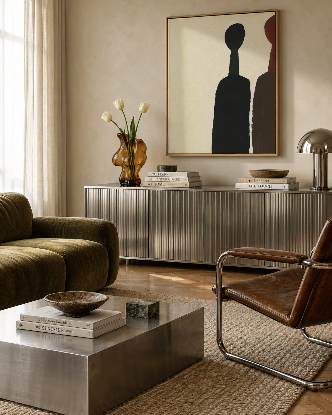 Tall Companions - Framed canvas in an interior