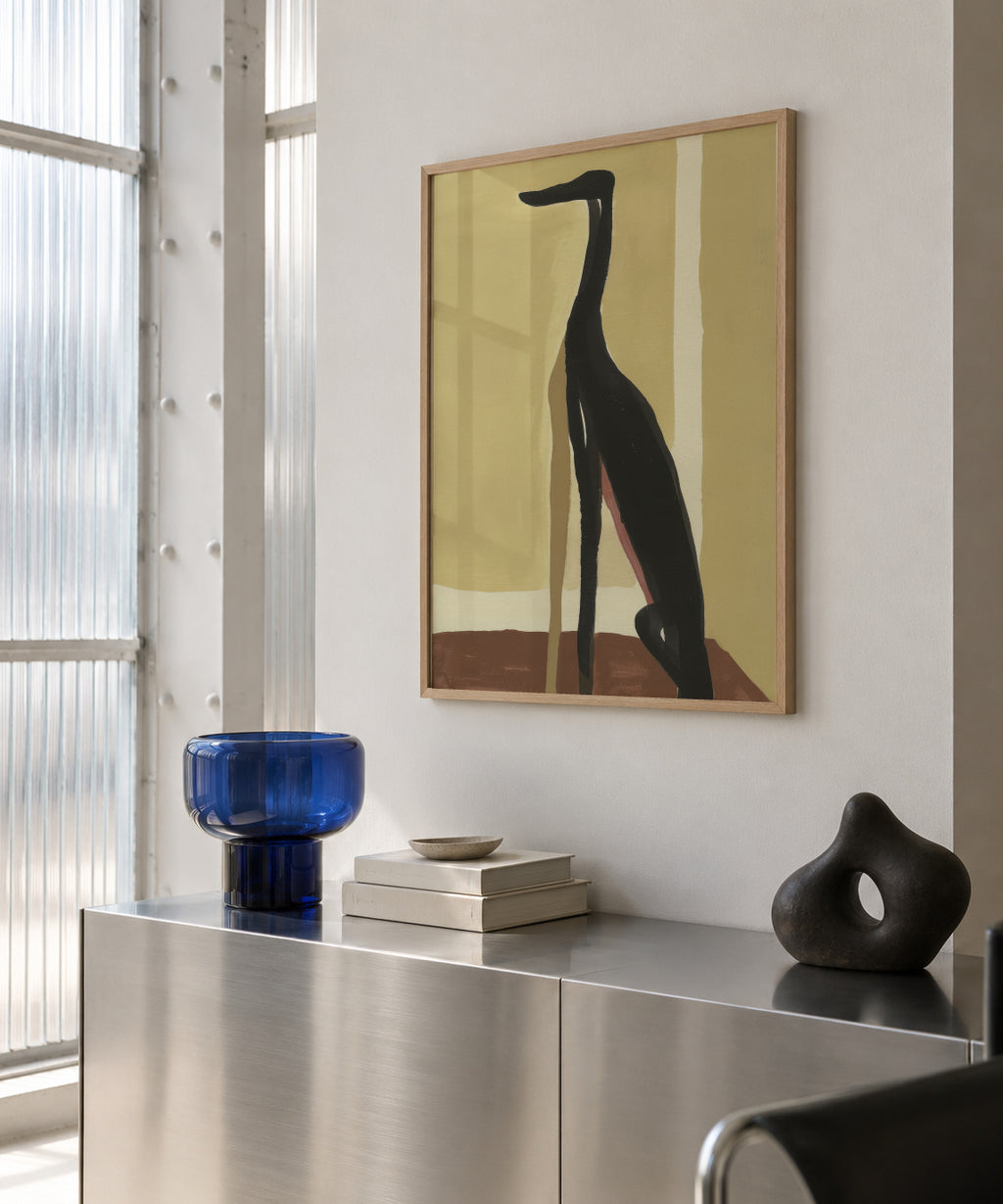 Greyhound Profile - Framed poster in an interior