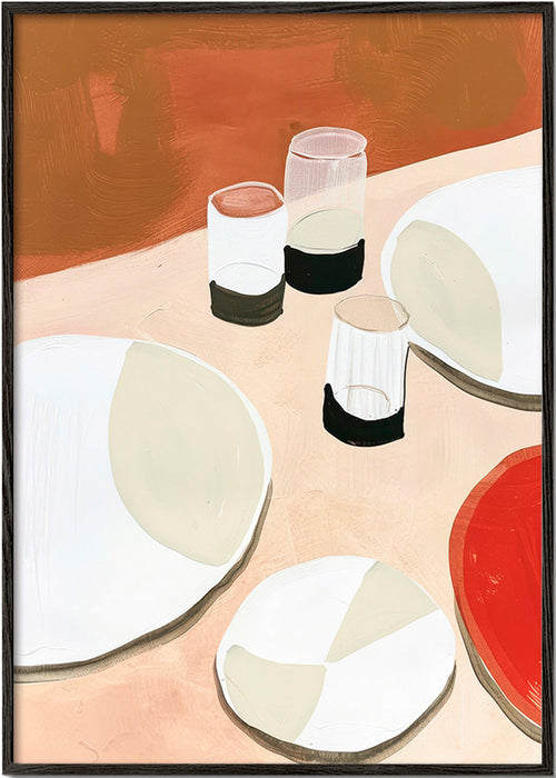 Sztuka do kuchni: minimalne talerze i szklanki – Black Frame