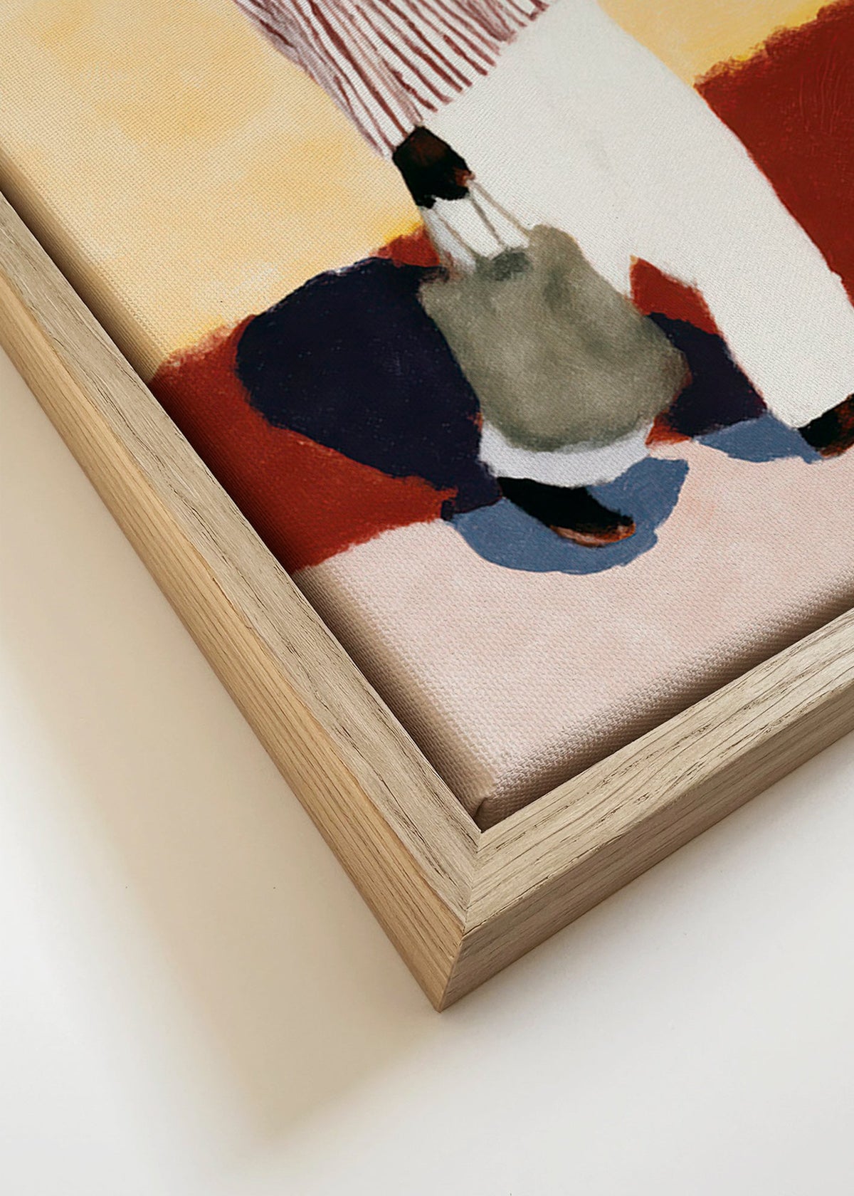 Ilustracja idąca postać z kapeluszem – Canvas detail