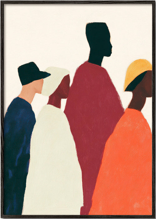 Ilustracja: sylwetki w rzędzie – Black Frame