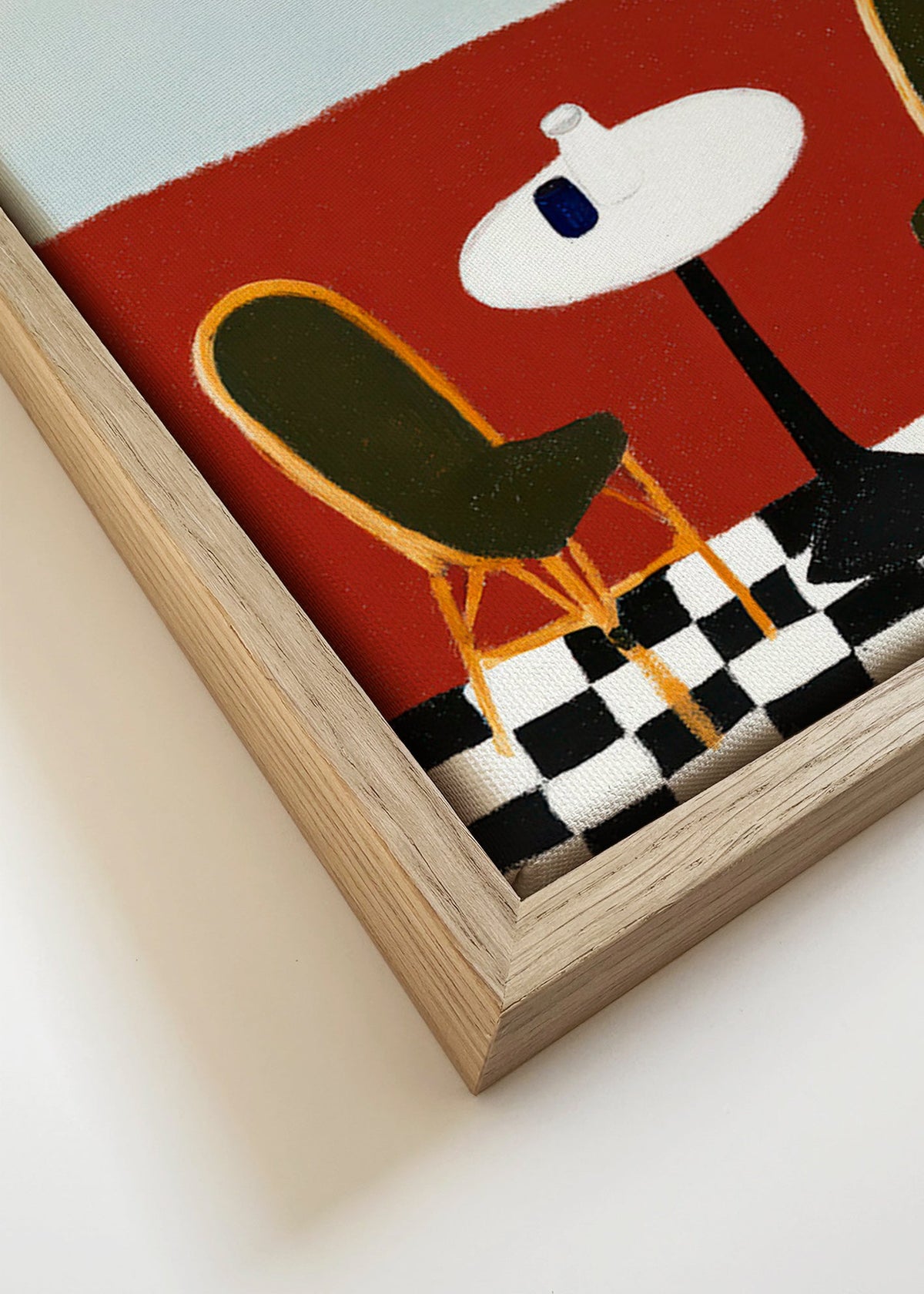 Sztuka do kuchni: minimalny taras ze stołem – Canvas detail
