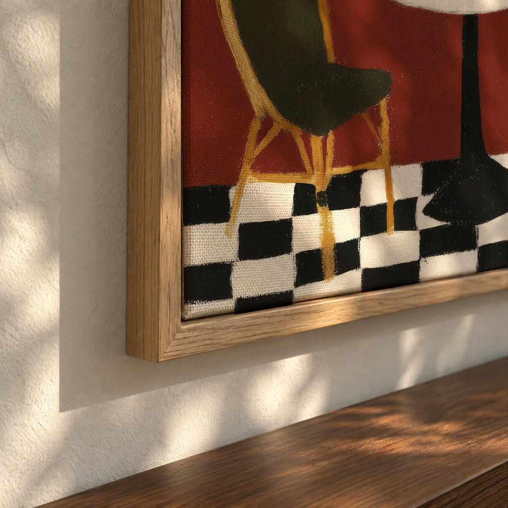 Empty Terrace - Framed canvas detail
