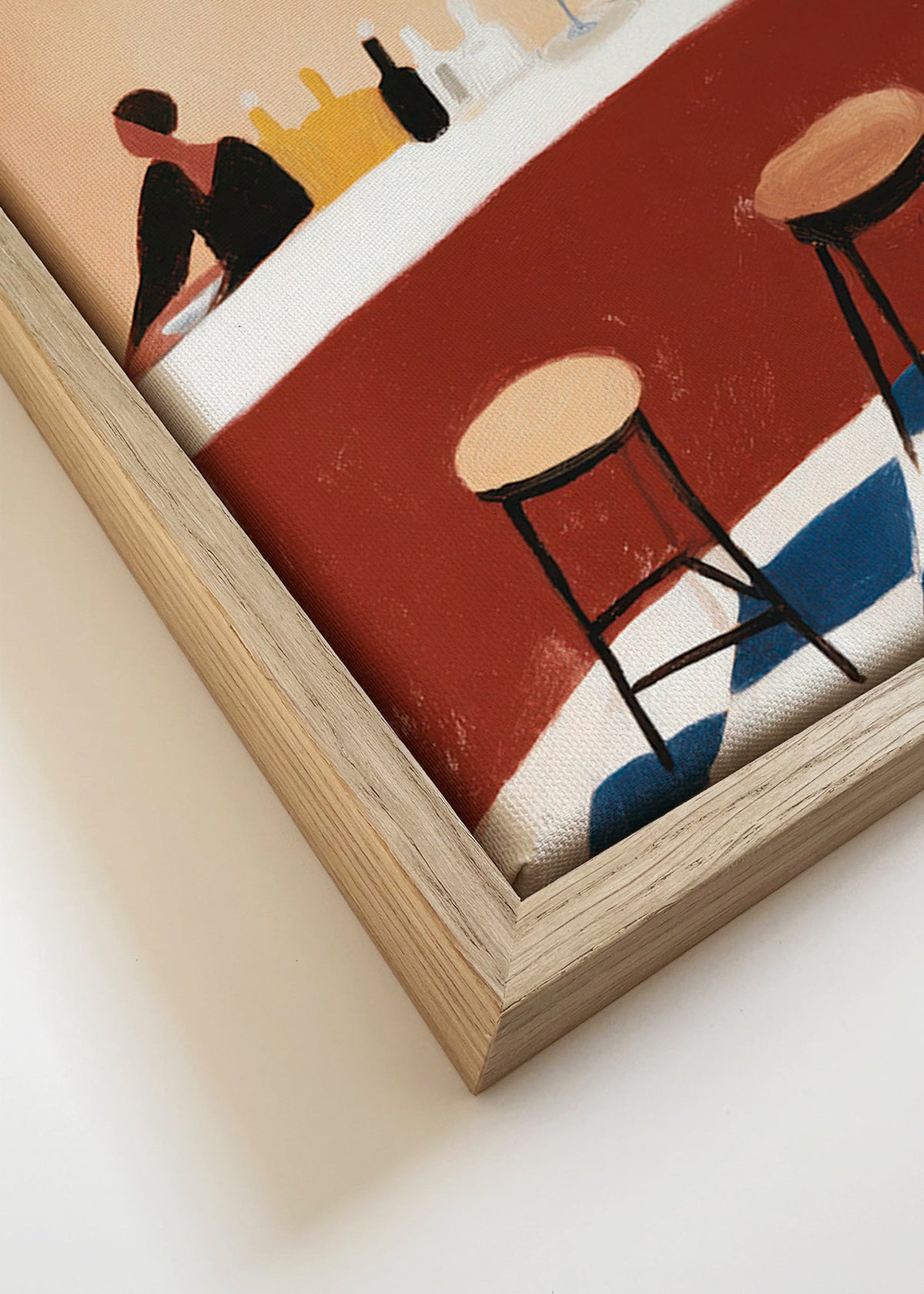 Sztuka do kuchni: bar i kieliszki – Canvas detail