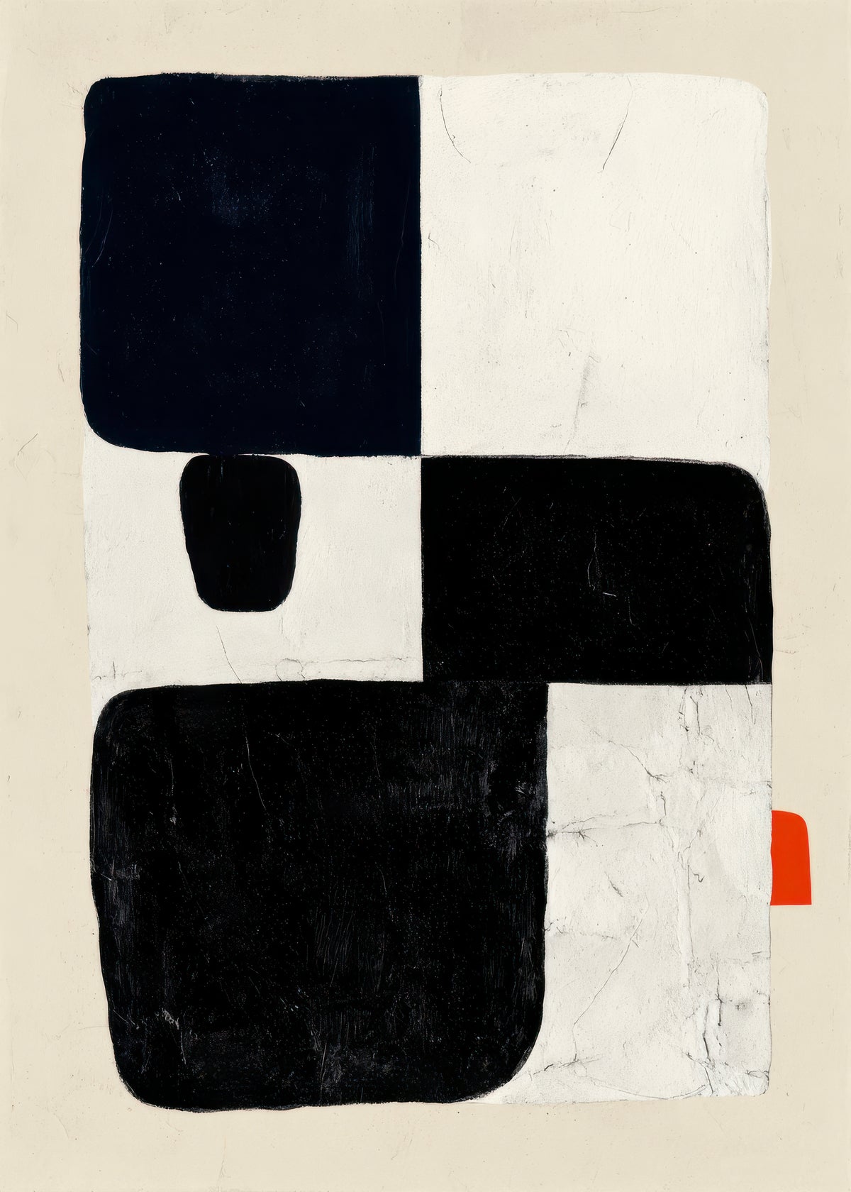Red-Black Intersection - Unframed art print