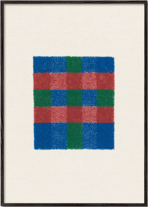 Obraz geometryczny w kolorową kratę – Black Frame
