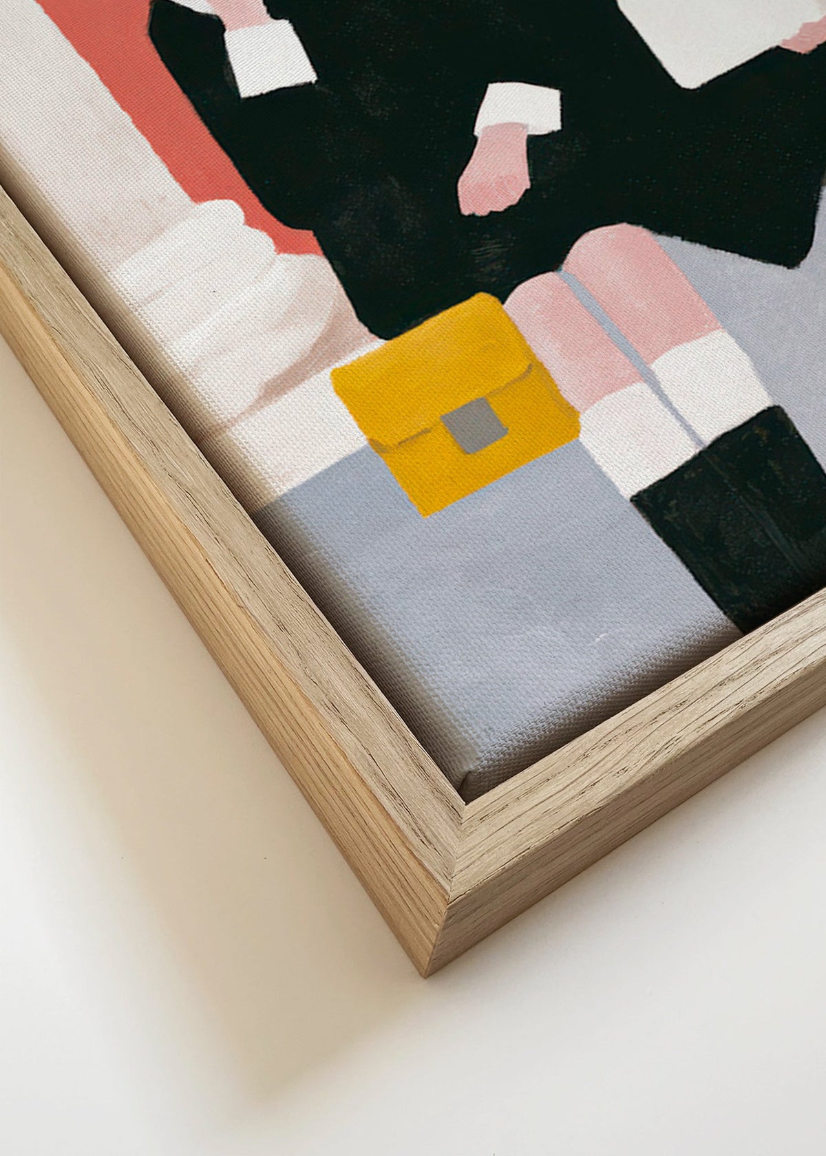 Ilustracja dwóch postaci w stylu retro – Canvas detail