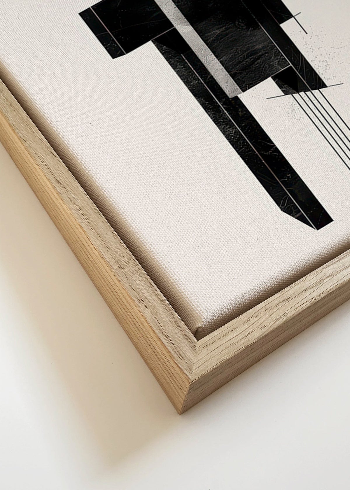Plakat geometryczny Monolit czarny – Canvas detail